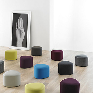 HNI HBF Triscape Pouf, Blue - Ex Showroom