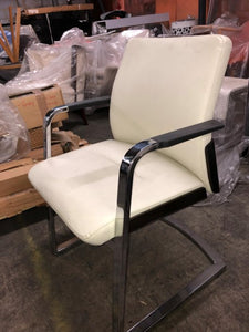 HNI Gunlocke Olla Cantilever Chair, Leather - Ex Showroom