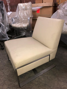HNI HBF Fine Line Lounge Chair, Cream - Ex Showroom