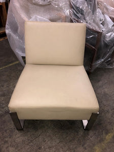 HNI HBF Fine Line Lounge Chair, Cream - Ex Showroom